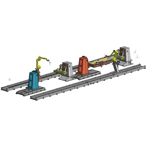 6 Customized multi-machine collaborative welding and cutting production line
